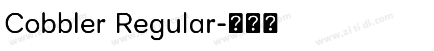 Cobbler Regular字体转换